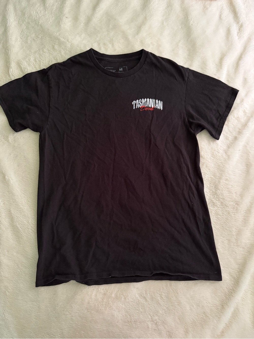 Warner Bros. Black Tasmanian Devil Logo Tee - Men's Short Sleeve
